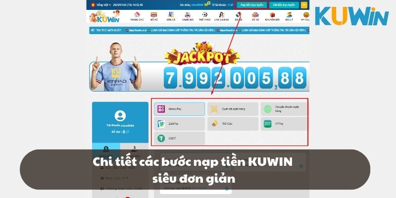 Hướng dẫn cụ thể quy trình nạp tiền KUWIN dễ dàng